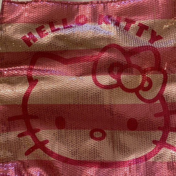 Hello Kitty NWT hot pink stripe sequin tote bag - Picture 7 of 7